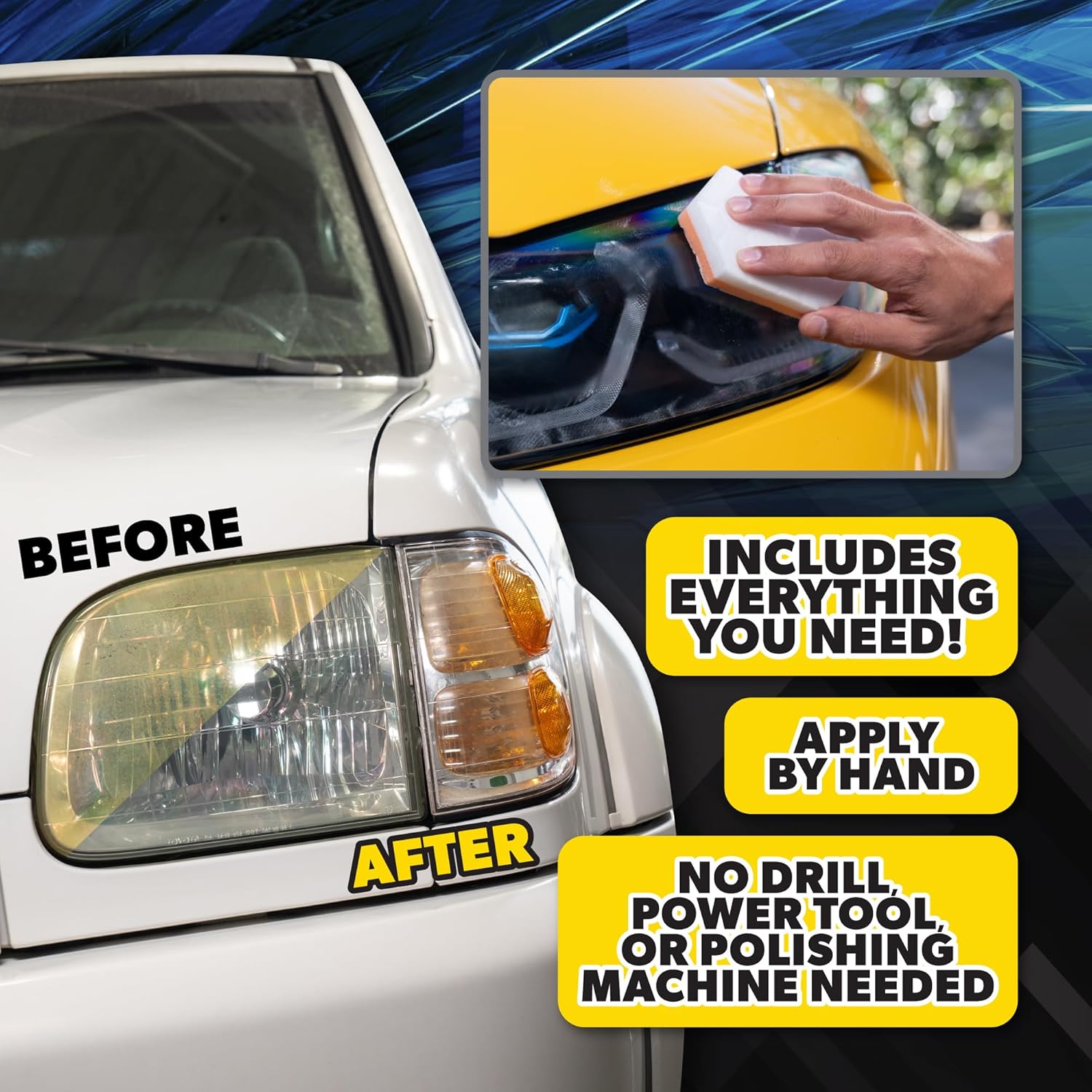 Chemical Guys, Headlight Restoration & Ceramic Kit, with Applicator