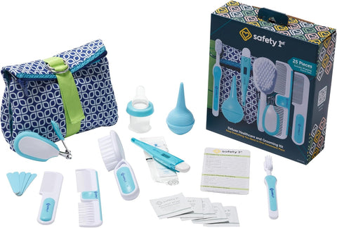 Safety 1st Deluxe Baby Healthcare and Grooming Kit, Arctic Blue, Newborn Baby Essentials, One Size, 25 Pieces