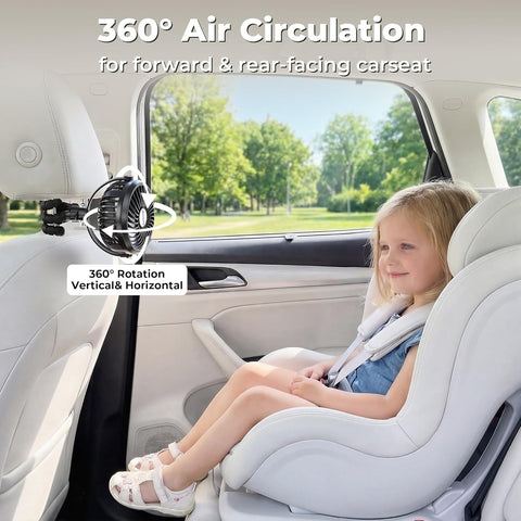 AMACOOL Battery Operated Stroller Fan, Portable Clip On Fan Rechargeable