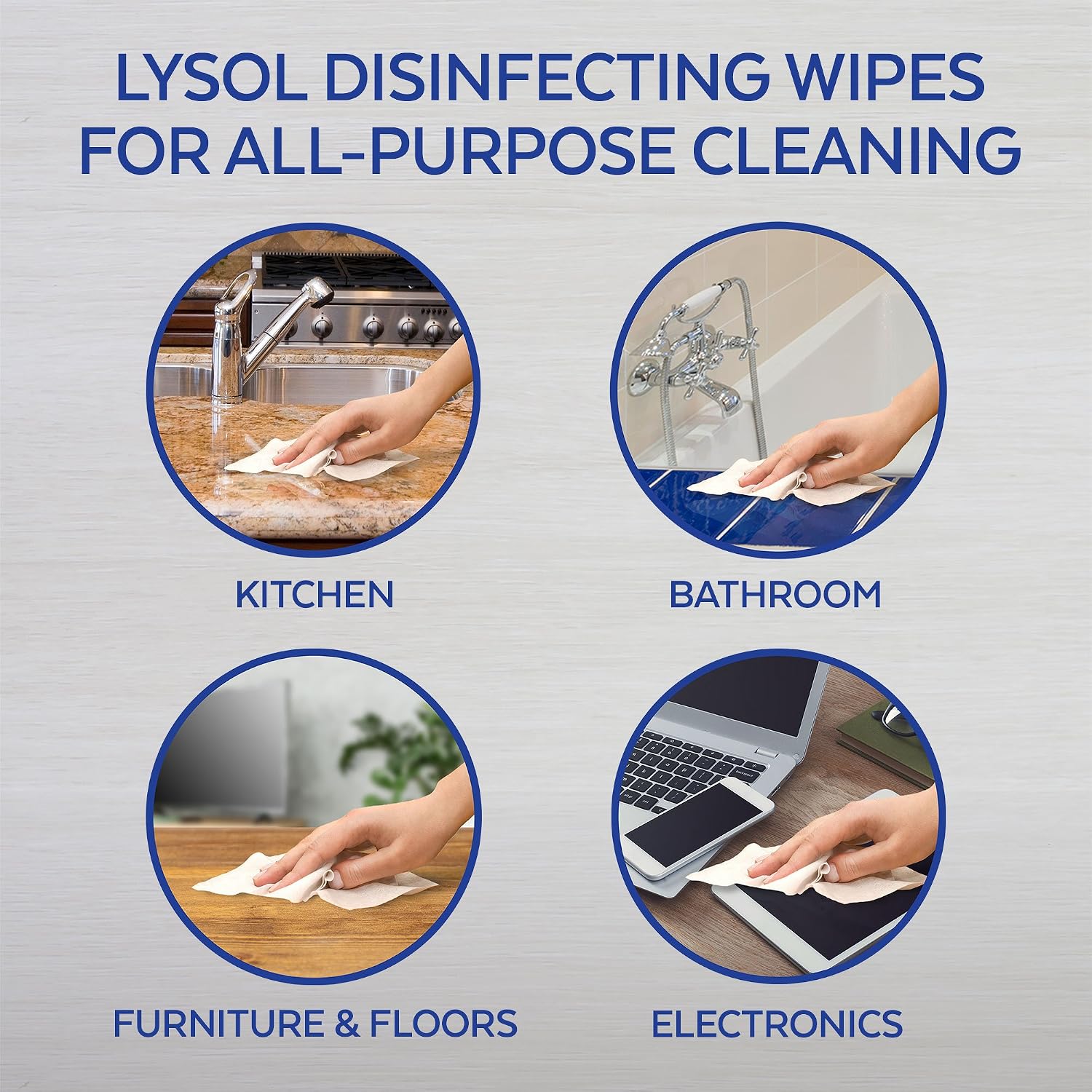 LYSOL Disinfecting Wipes - Lemon & Lime Blossom To-Go Flatpack 15 ct. (Pack of 4)