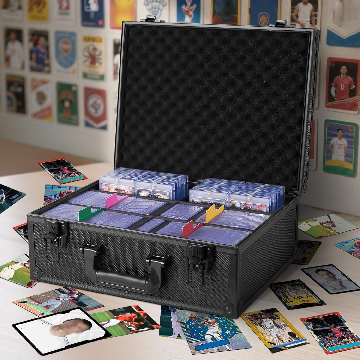 Trading Card Storage Box for 3" x 4" Top Loaders 610+, Sports Cards Case