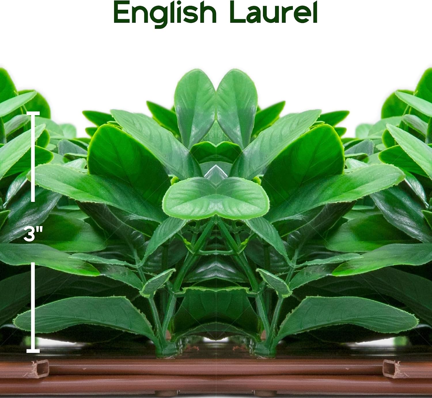 NatraHedge 20''X50'' Artificial Privacy Grass Wall Decor, Laurel Leaf