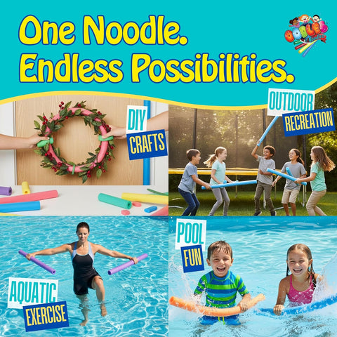 Oodles of Noodles Deluxe Pool Noodles Foam - Pack of 6 - Extra Dense
