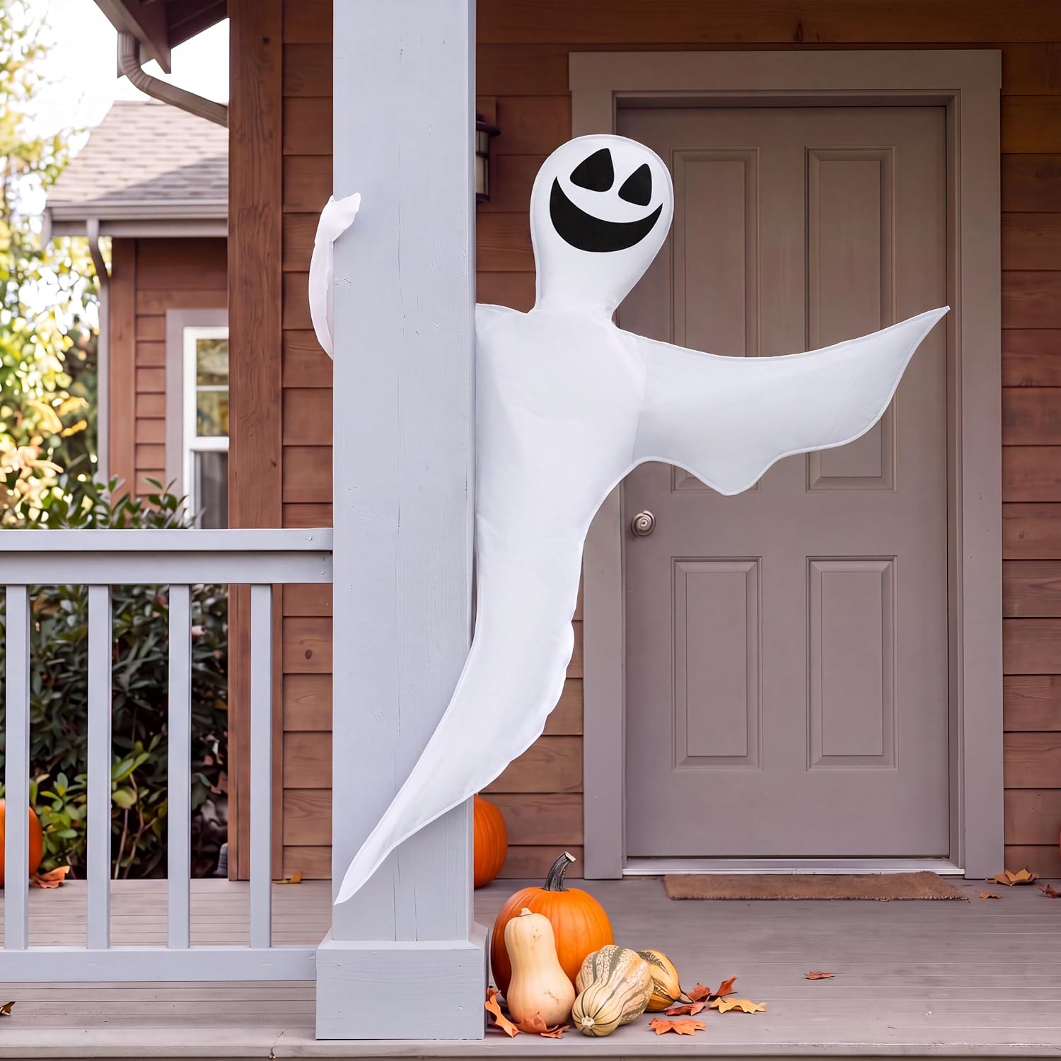 JOYIN Halloween Tree Wrap Ghost Decoration Outdoor, Cute Ghost Design Decorations for Halloween Lawn, Tree, Party Supplies