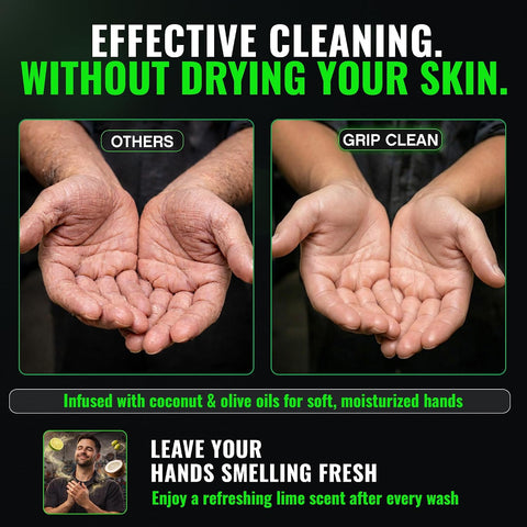 Grip Clean Heavy Duty Hand Cleaner For Mechanics, Natural Pumice, 2 Gallons