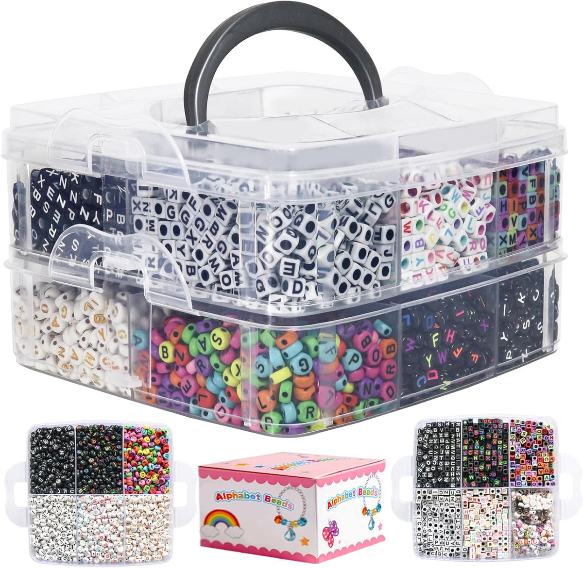 YMSDZHL Alphabet Beads A-Z 6000Pcs Letter Bead for Bracelet Jewelry Making