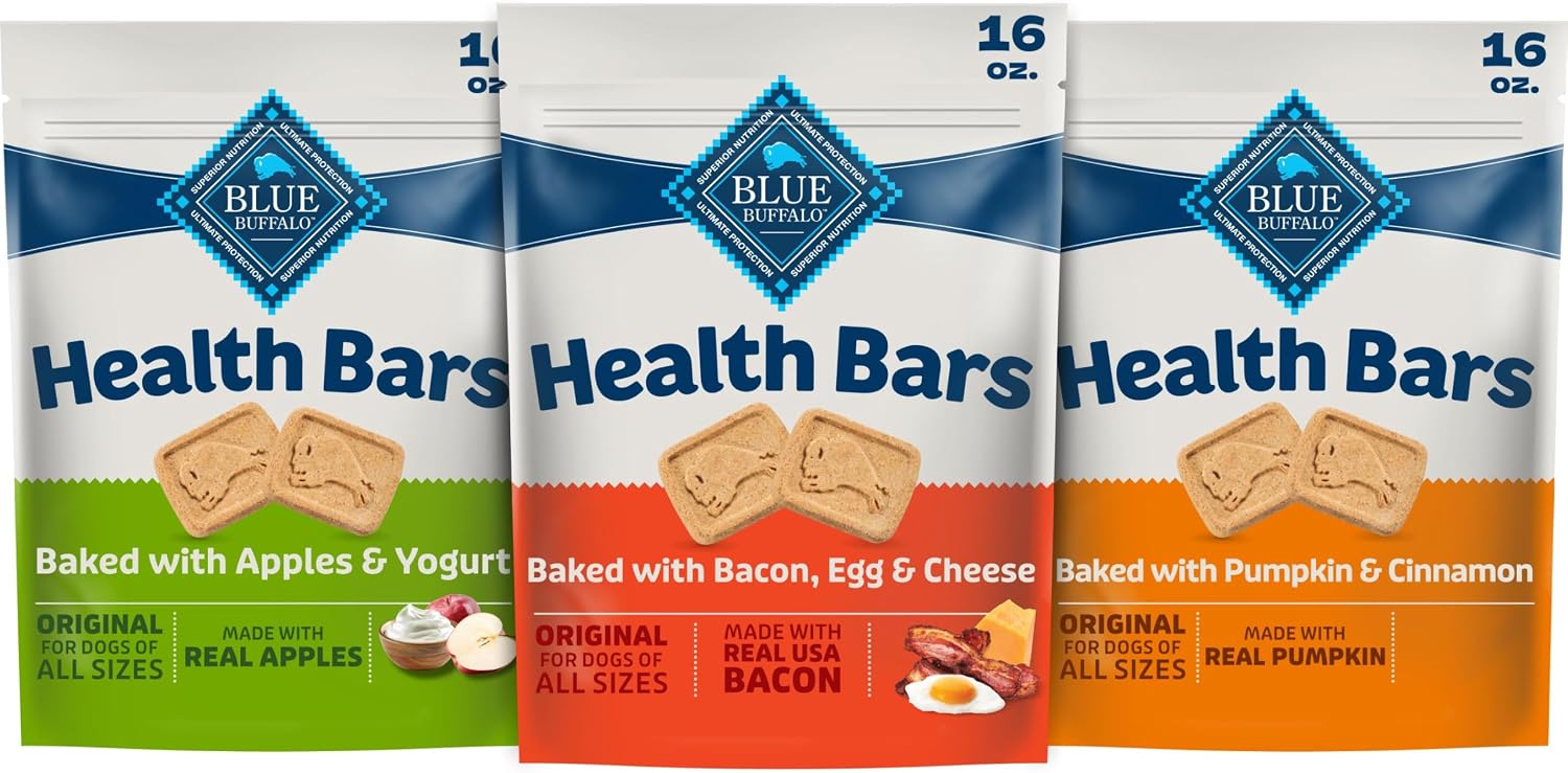 Blue Buffalo Health Bars Variety Pack Dog Biscuits, 16 oz