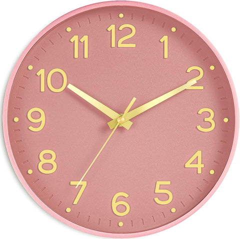 Roymnie 8 Inch Wall Clock, Battery Operated Silent Non Ticking Analog