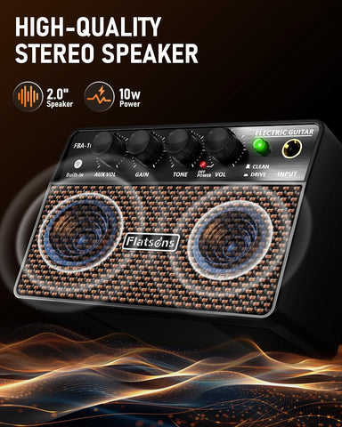 10W Mini Guitar Amp,Rechargeable Electric Guitar Amplifier