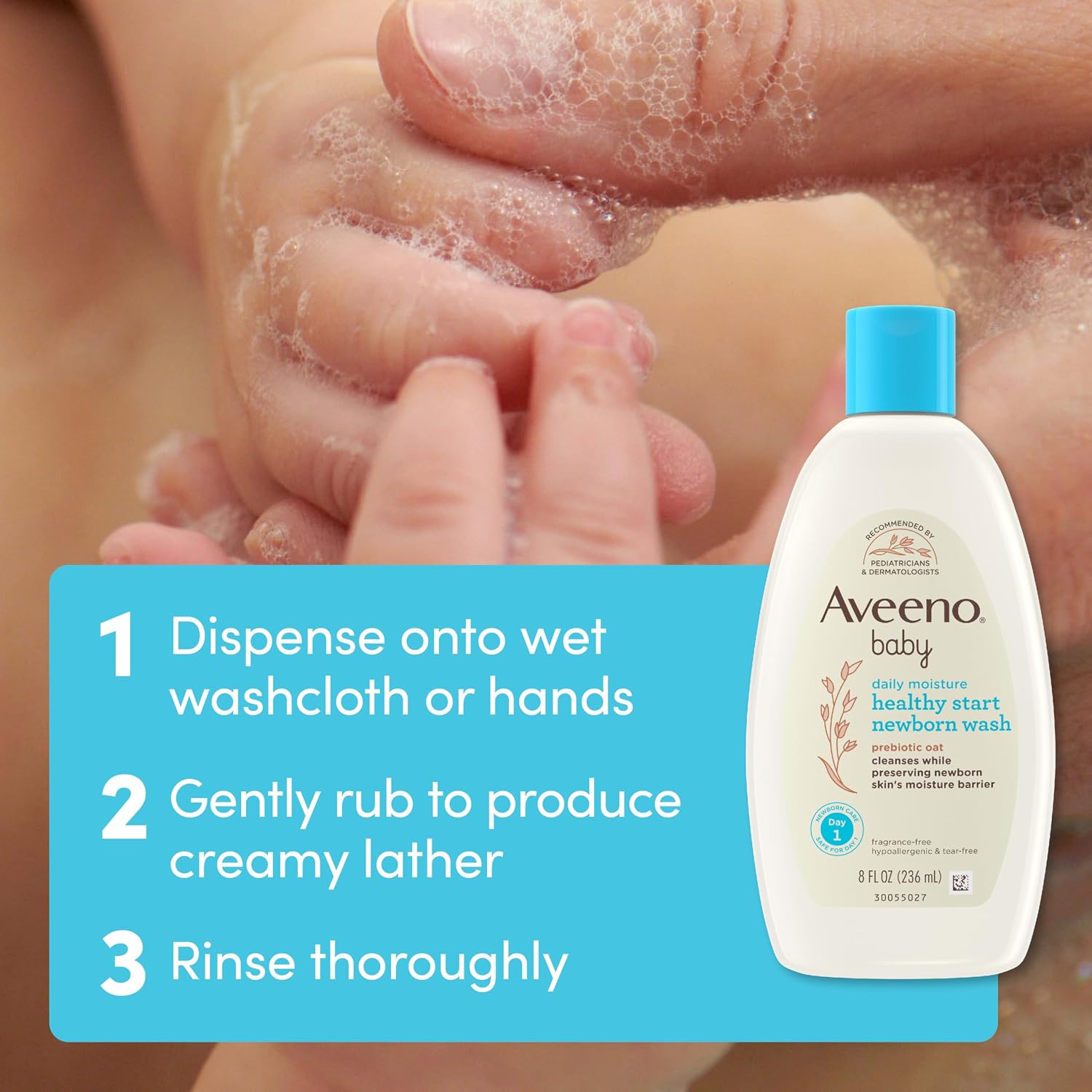 Aveeno Baby Healthy Start Nourishing Newborn Wash, 8 fl. oz