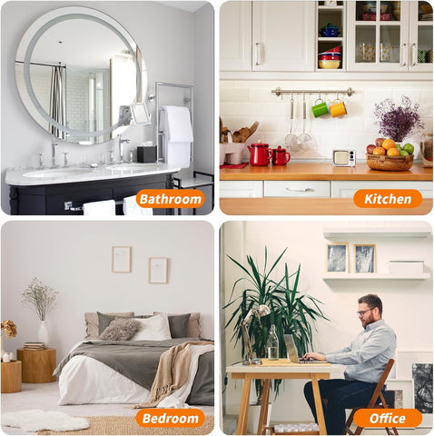 24PCS Picture Hangers Without Nails, Wall Hangers Without Nails, Adhesive Wall Hooks, to use Inside Kitchen, Bathroom, Home and Office (8mm)