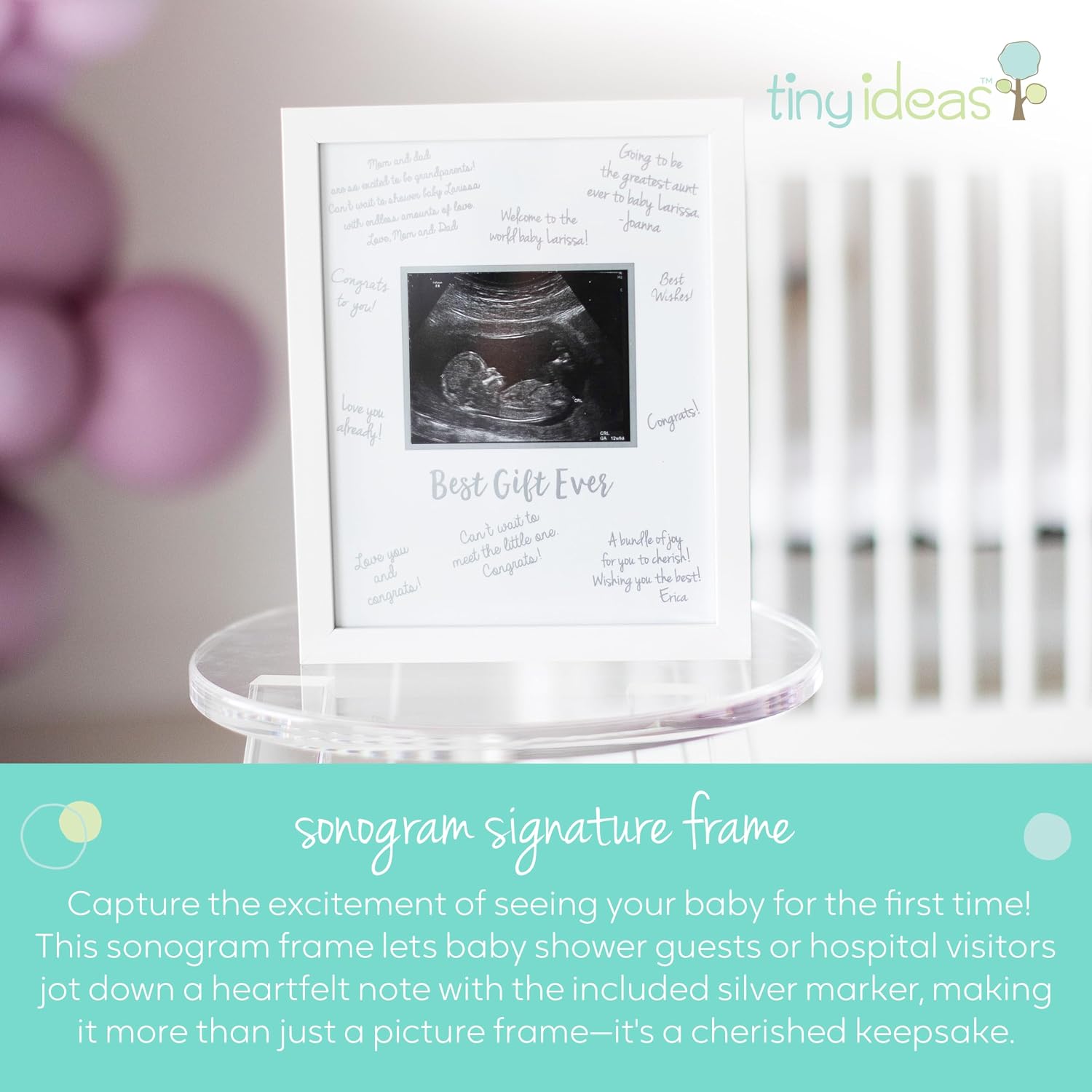 Guest Signature Sonogram Keepsake Frame