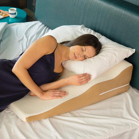 Avana Contoured Bed Wedge 24" Support Pillow with Gel-Infused Memory Foam and Cooling Tencel Cover