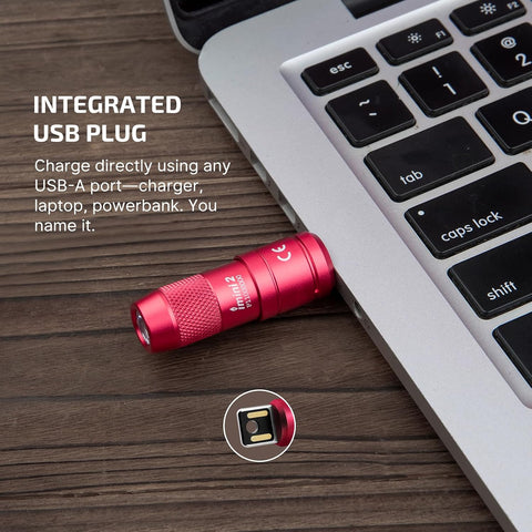 OLIGHT IMINI 2 Rechargeable EDC Keychain Mini Flashlight Passionate Red