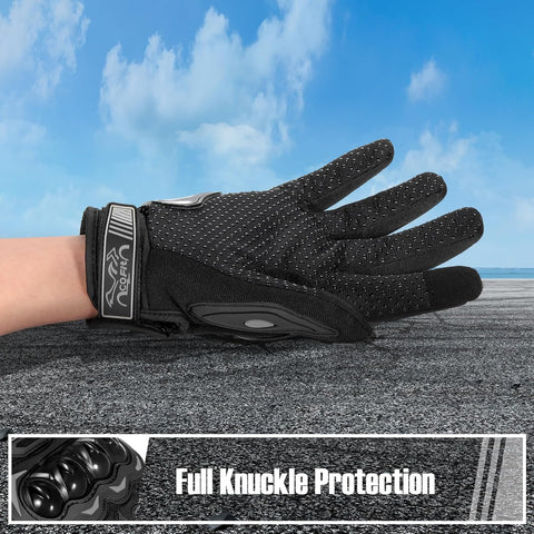COFIT Motorcycle Gloves Breathable, Touchscreen Motorbike Gloves Anti-Slip with Good Grip Hard Knuckles Protection for Men Women Motocross, BMX ATV MTB Cycling, Road Racing