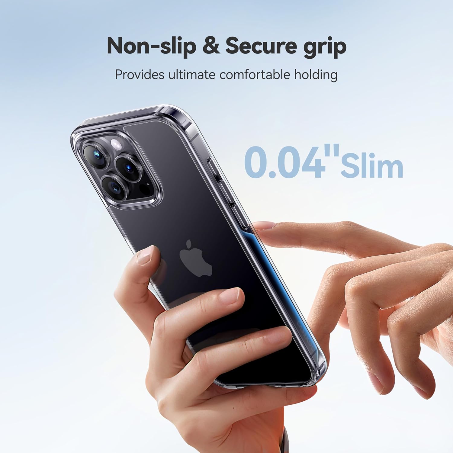 CASEKOO for iPhone 15 Pro Max Case, Crystal Clear, Never Yellow Technology