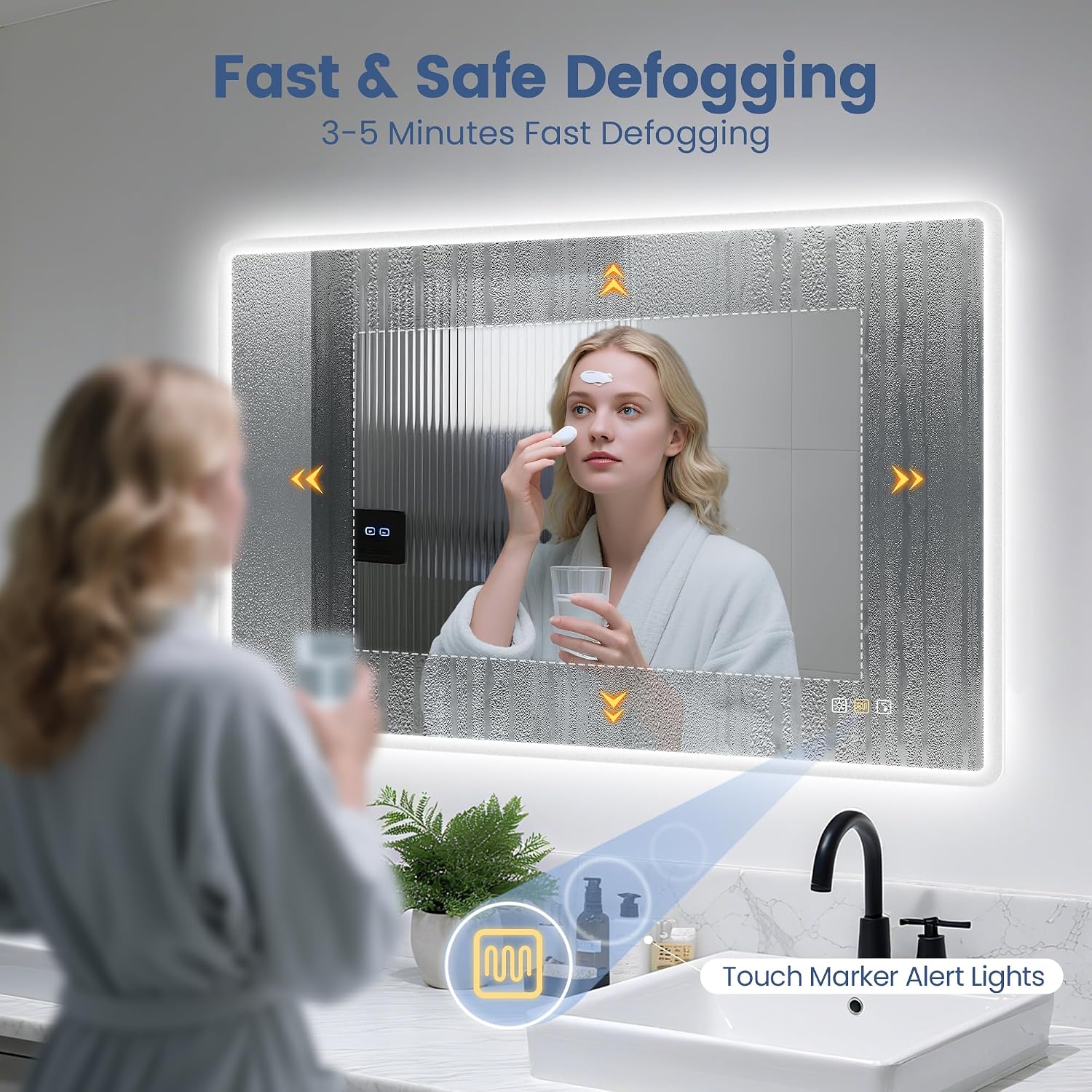 STARLEAD 24"x32" LED Bathroom Mirror with Bluetooth Speaker