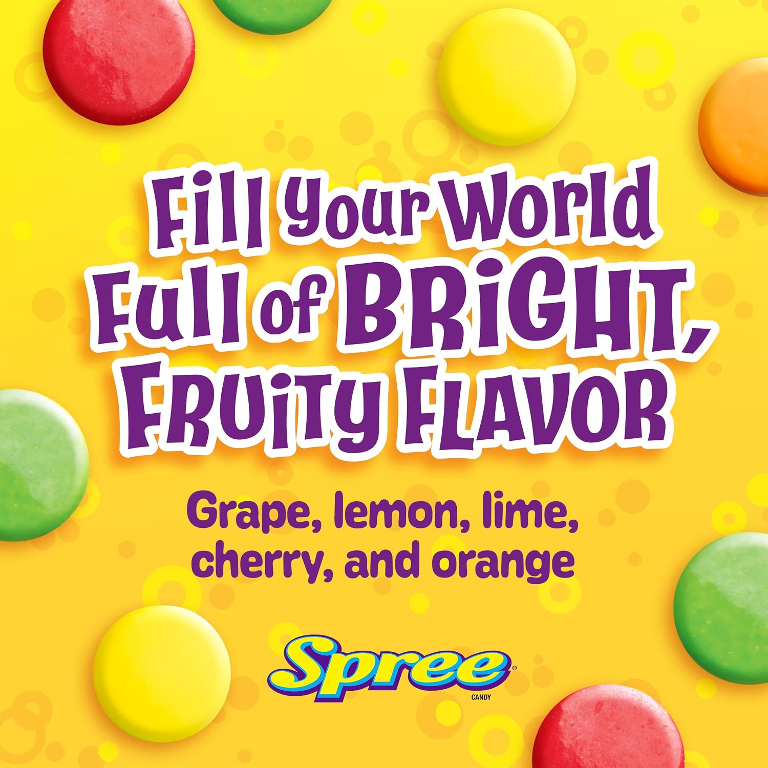 Wonka Spree Original Hard Candy, Resealable Bag, 12 Ounce Bag Full Size (Pack of 2)