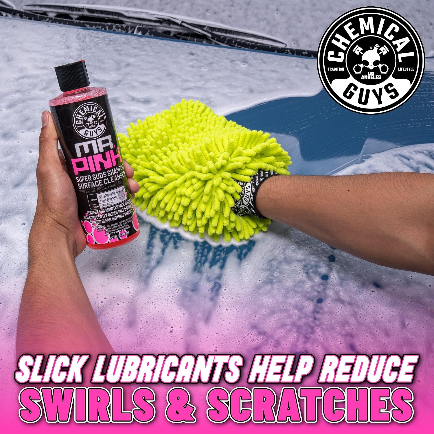 Chemical Guys, Mr. Pink Car Wash Soap, Foam Cannon & Bucket Wash, 64 oz