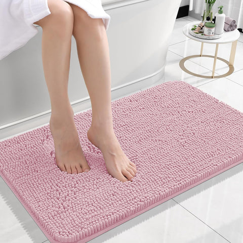 OLANLY Small Bathroom Rugs 24x16, Extra Soft Absorbent Chenille Bath Rugs