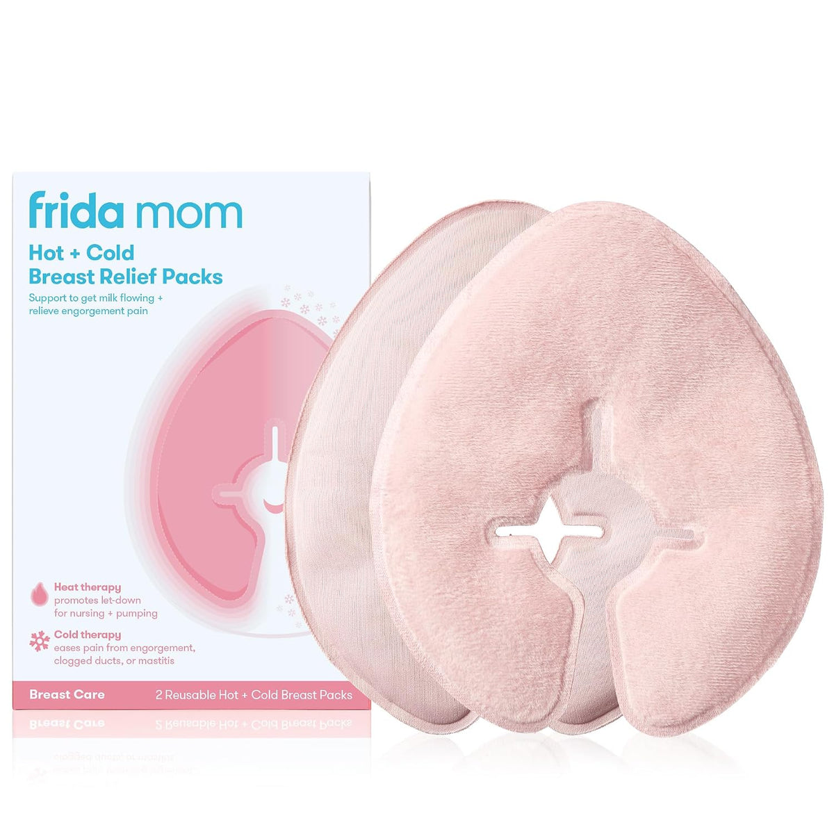 Frida Mom Breast Therapy Packs, Cold & Hot Pack for Pain Relief, 2pk