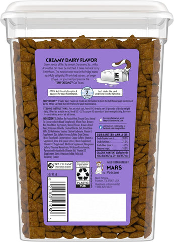 Temptations Classic Crunchy and Soft Cat Treats, Creamy Dairy, 1 Pound (Pack of 4)