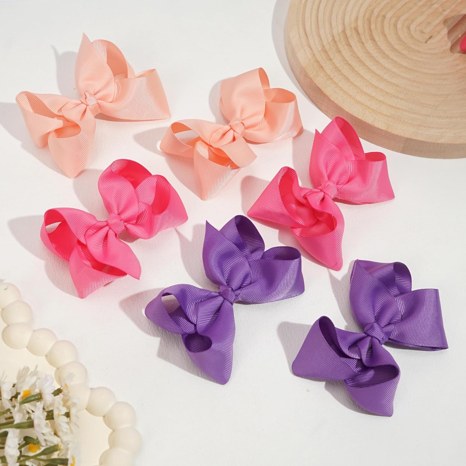 CÉLLOT 40PCS 4.5 Inch Hair Bows for Girls Toddler Hair Accessories in Pairs
