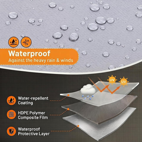 Keten Tarps Heavy Duty Waterproof 10x12 Feet, Extra Thick 16 Mil (Silver)
