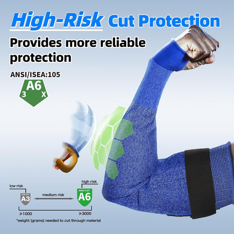 Schwer 20 Pairs 18in A6 Cut Resistant Arm Sleeves for Gardening, S902