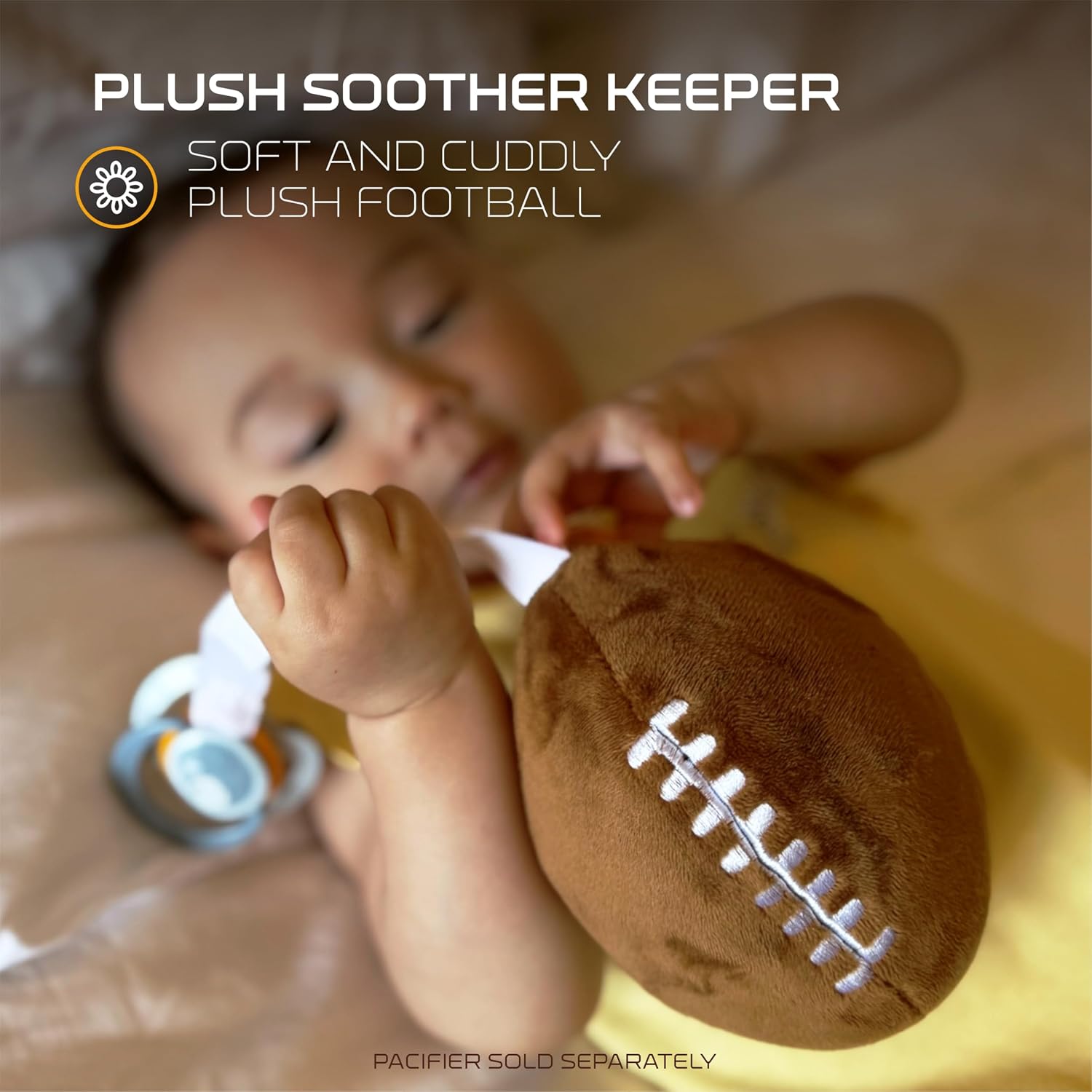 Smilo NFL Plush Football Pacifier Holder - Chicago Bears