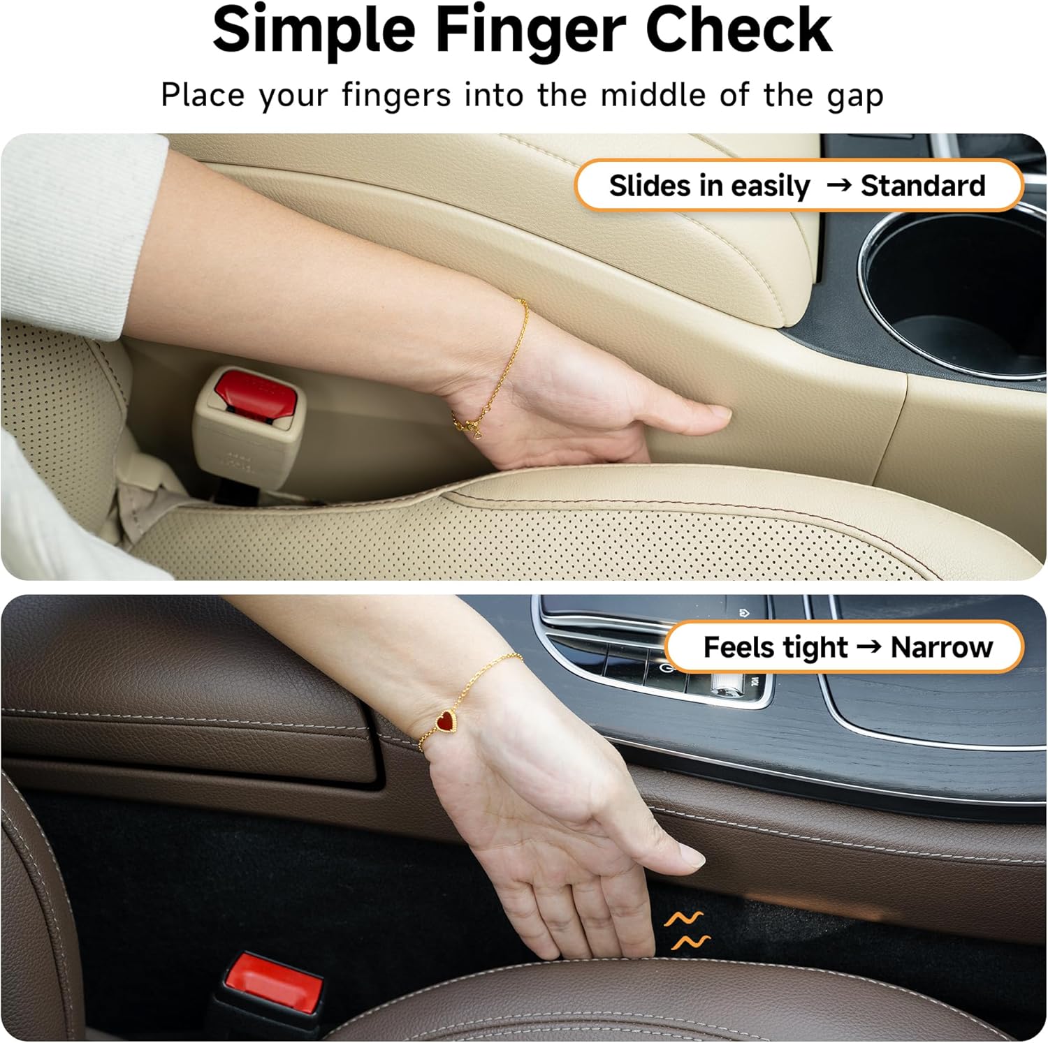 Givifive Car Seat Gap Filler Organizer 2Pack Soft Foam 3IN1 Multifunctional