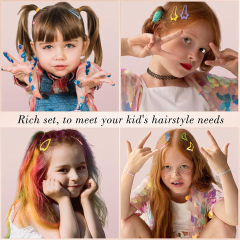 obeoby 82Pcs Colorful Snap Hair Clips for Girls Toddler kid Small Barrettes