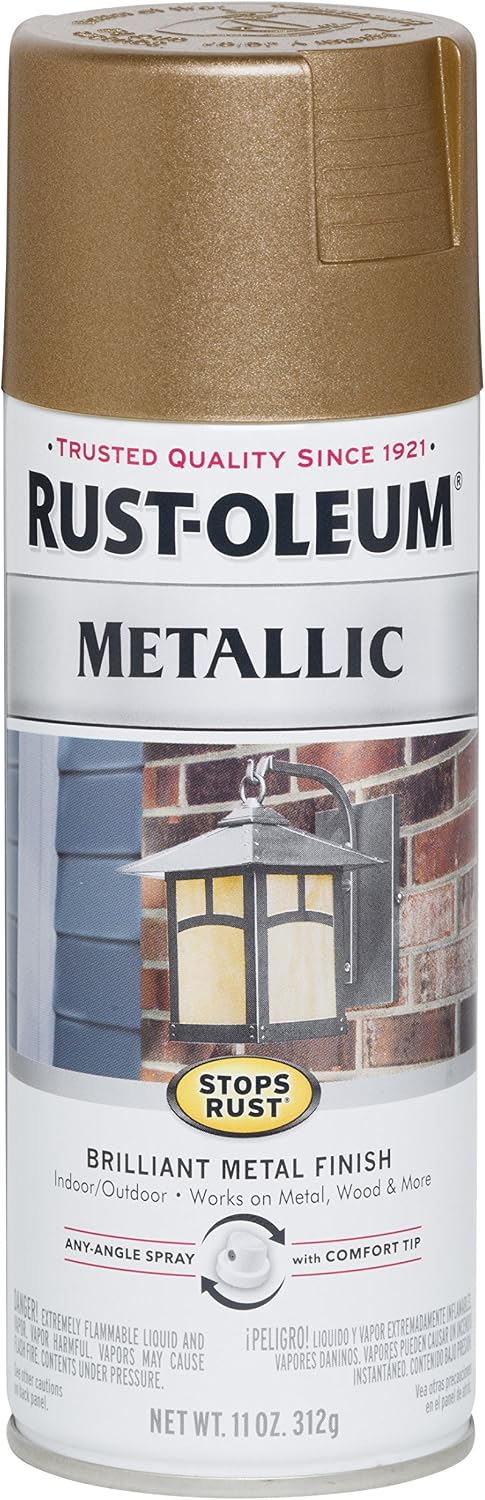 Rust-Oleum Stops Rust Metallic Spray Paint, Antique Brass