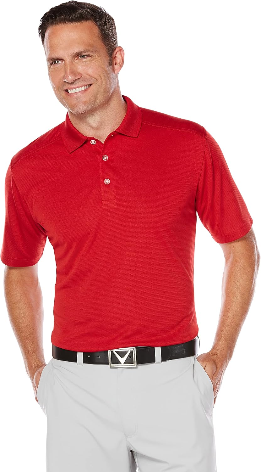 Callaway Men's Short Sleeve Core Performance Golf Polo Shirt with Sun Protection