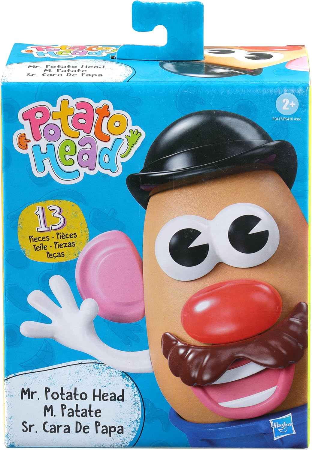 Potato Head Mr. Potato Head Set with 13 Parts and Pieces, Toddler and Preschool Toys for Boys and Girls, Ages 2+