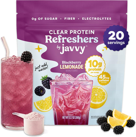 Javvy Clear Protein Powder with Clear Whey Protein, BlackBerry Lemonade