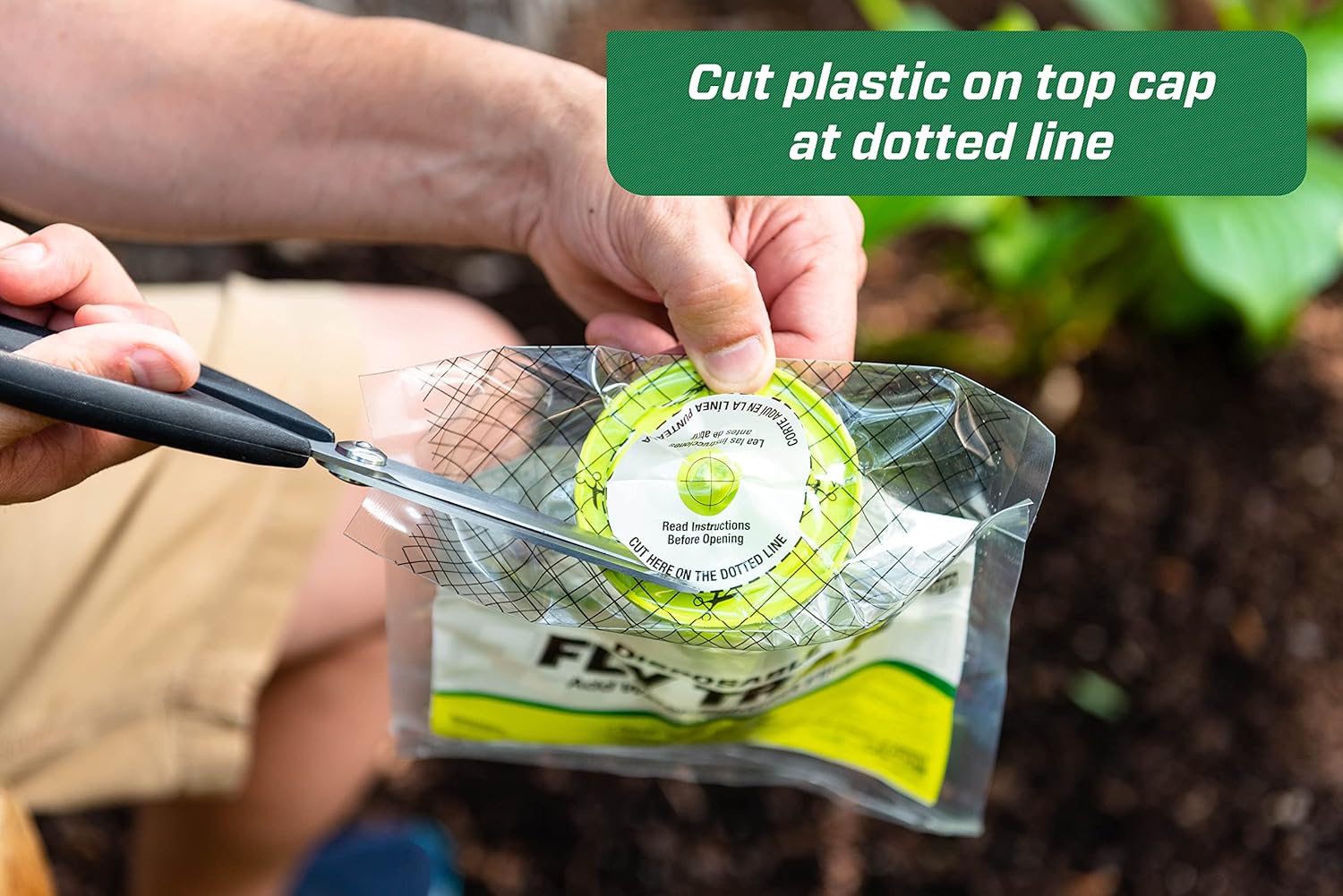 RESCUE! Outdoor Disposable Fly Trap – Hanging Fly Catcher with Attractant Bait, Fly Bag for Patio, Yard, Trash & Farm Areas – Easy-to-Use Outdoor Fly Control - 8 Traps