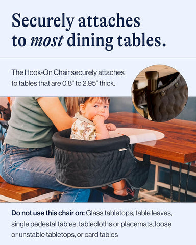Lalo The Hook-On Chair, Portable Baby High Chair, Silicone Tray & Footrest