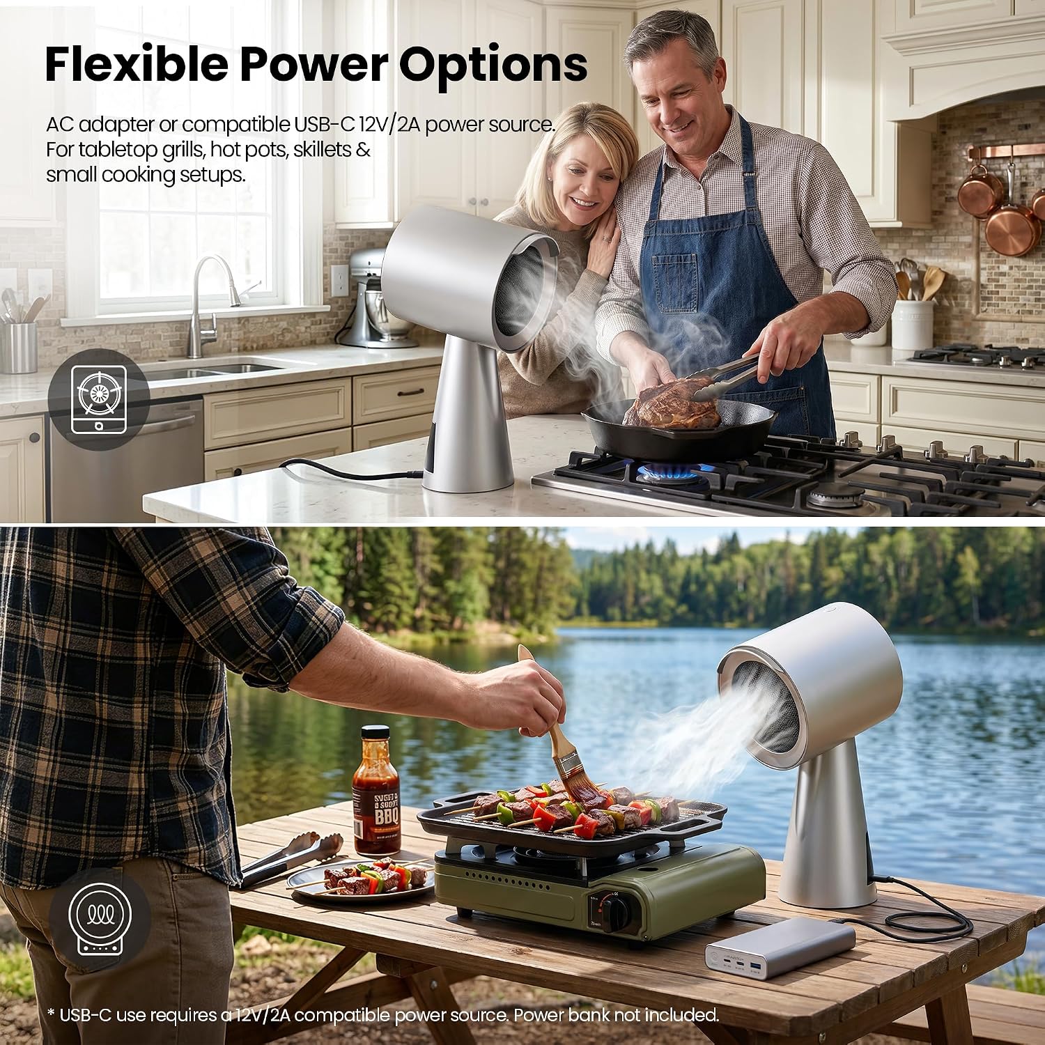 Portable Range Hood Fan for Countertop Cooking