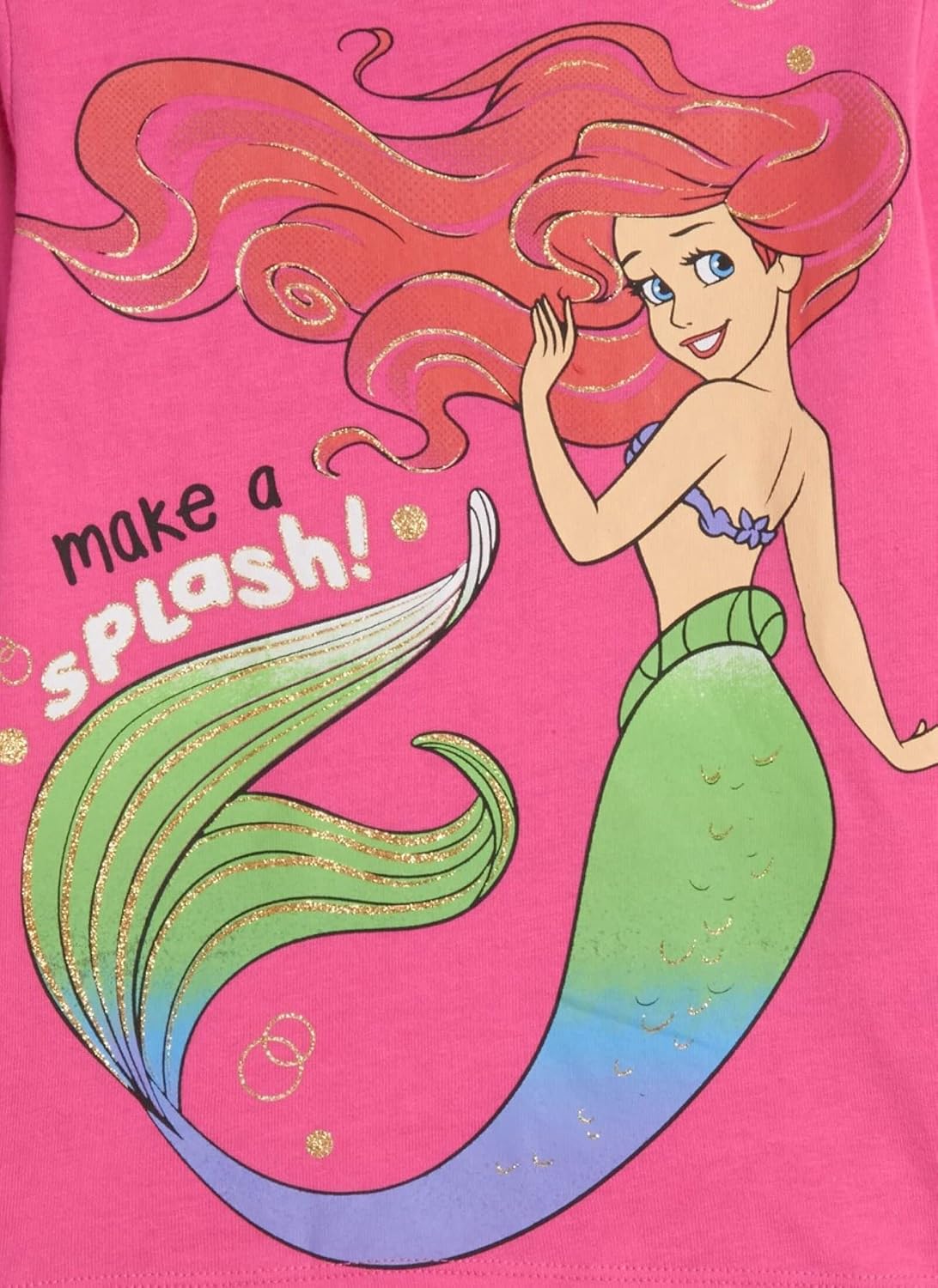 Disney Princess Ariel Cinderella Tiana Belle Jasmine Moana 3 Pack T-Shirts Toddler to Big Kid