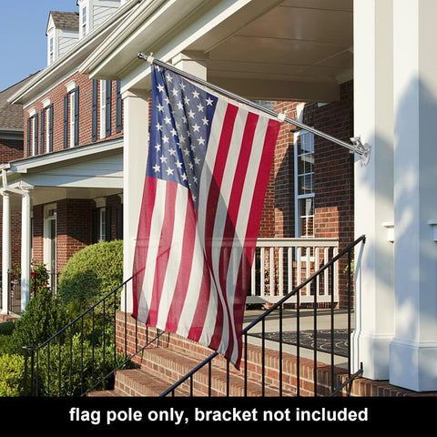 COCONUT 6FT Stainless Steel Tangle Free Flag Pole, for 3x5 American Flag, House Porch Residential Commercial Use, Silver (Bracket Not Included)