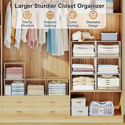 Widened and Heightened Large Capacity Closet Organizers And Storage Shelf