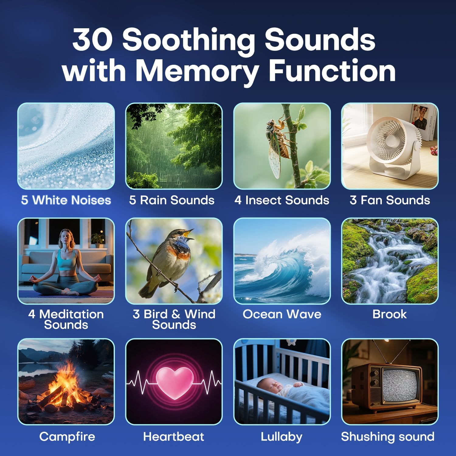 LED Aurora Sensory Light Galaxy Projector Sound Machine Bluetooth Speaker