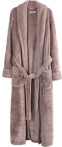 Richie House Women's Plush Soft Warm Fleece Bathrobe Robe RH1591