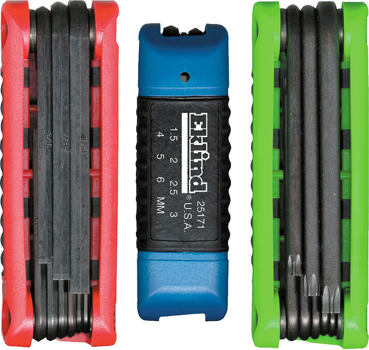 EKLIND 25024 Ergo-Fold Fold-up Inch / MM Hex Key allen wrench & TORX star Combo (3 sets 24pc)