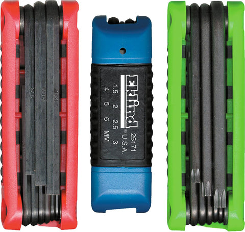 EKLIND 25024 Ergo-Fold Fold-up Inch / MM Hex Key allen wrench & TORX star Combo (3 sets 24pc)