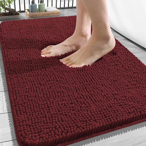 OLANLY Bathroom Rugs 34x21, Extra Soft Absorbent Chenille Bath Rugs