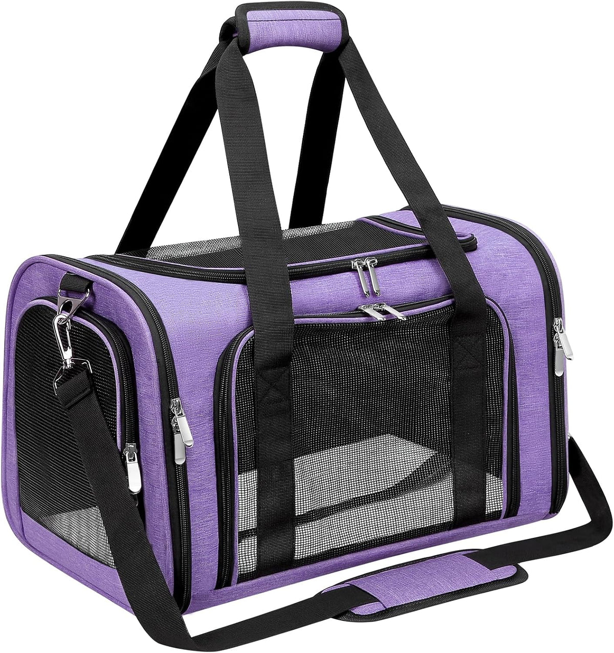 Soft-Sided Cat/Dog/Pet Carrier, Collapsible Pets Travel Carriers