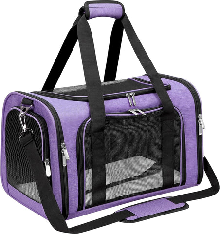 Soft-Sided Cat/Dog/Pet Carrier, Collapsible Pets Travel Carriers