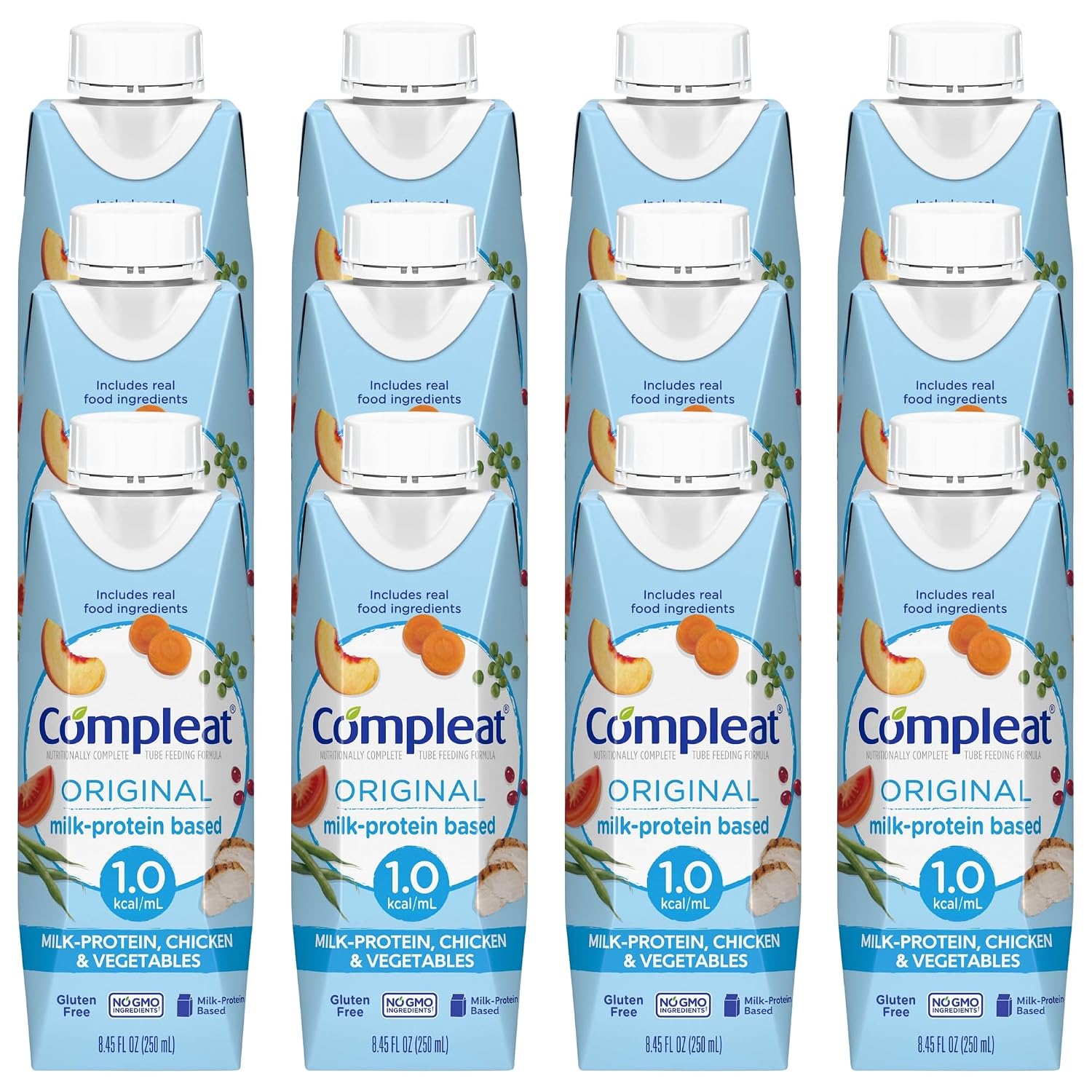 Compleat Original Nutritionally Complete Tube Feeding Formula, Unflavored, 24 Pack